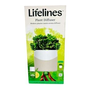 Lifelines Rechargeable Faux Plant Aroma Diffuser 7.5" Tall Potted Succulents‎